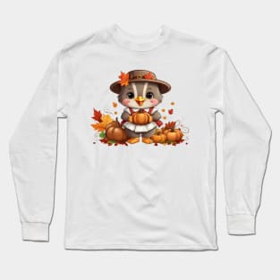 Thanksgiving Cute Turkey Long Sleeve T-Shirt